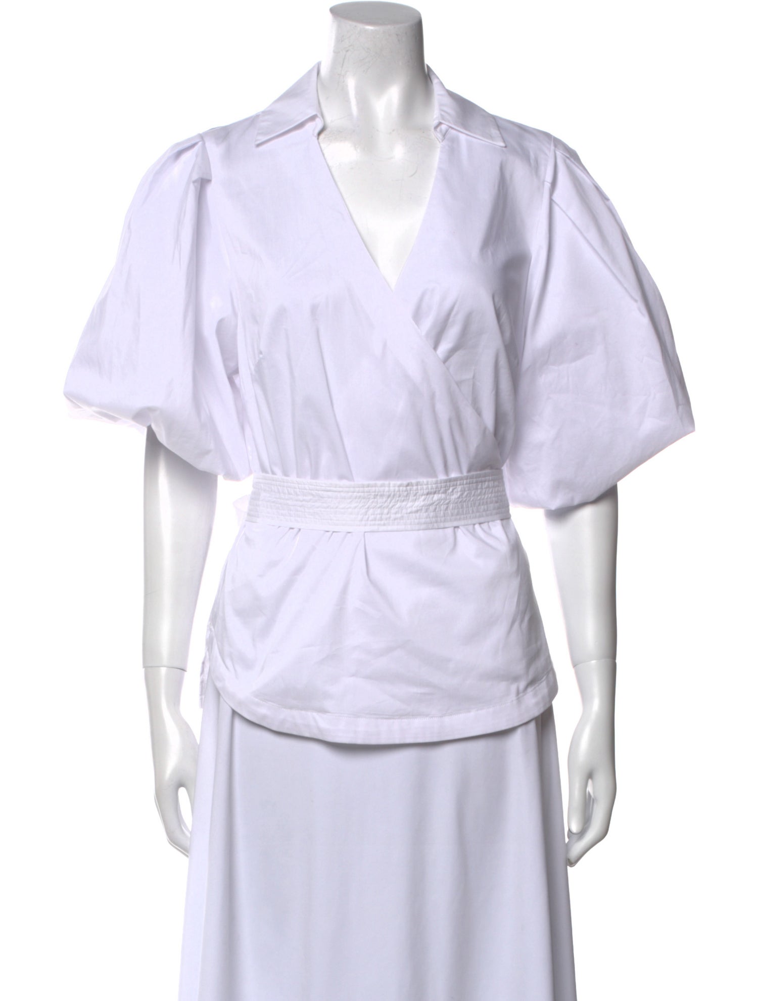 Jonathan Simkhai V-Neck Short Sleeve Blouse