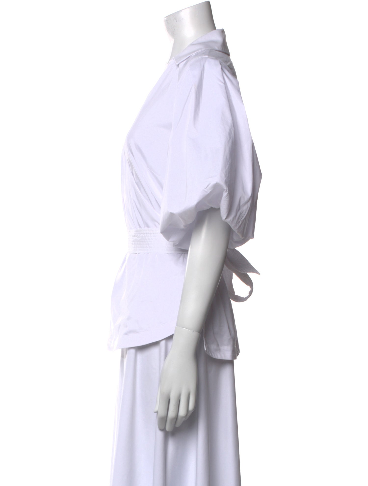 Jonathan Simkhai V-Neck Short Sleeve Blouse