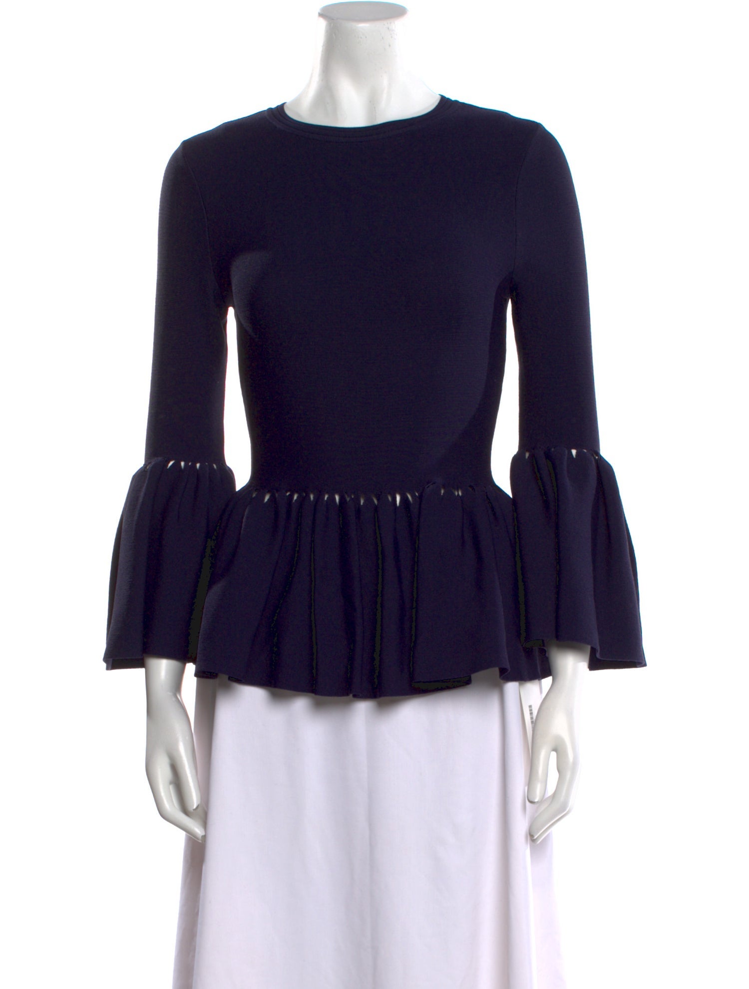 Jonathan Simkhai Bateau Neckline Three-Quarter Sleeve Top