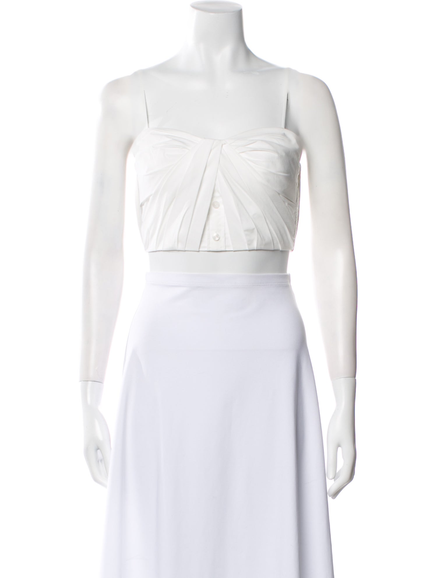 Jonathan Simkhai Square Neckline Sleeveless Crop Top