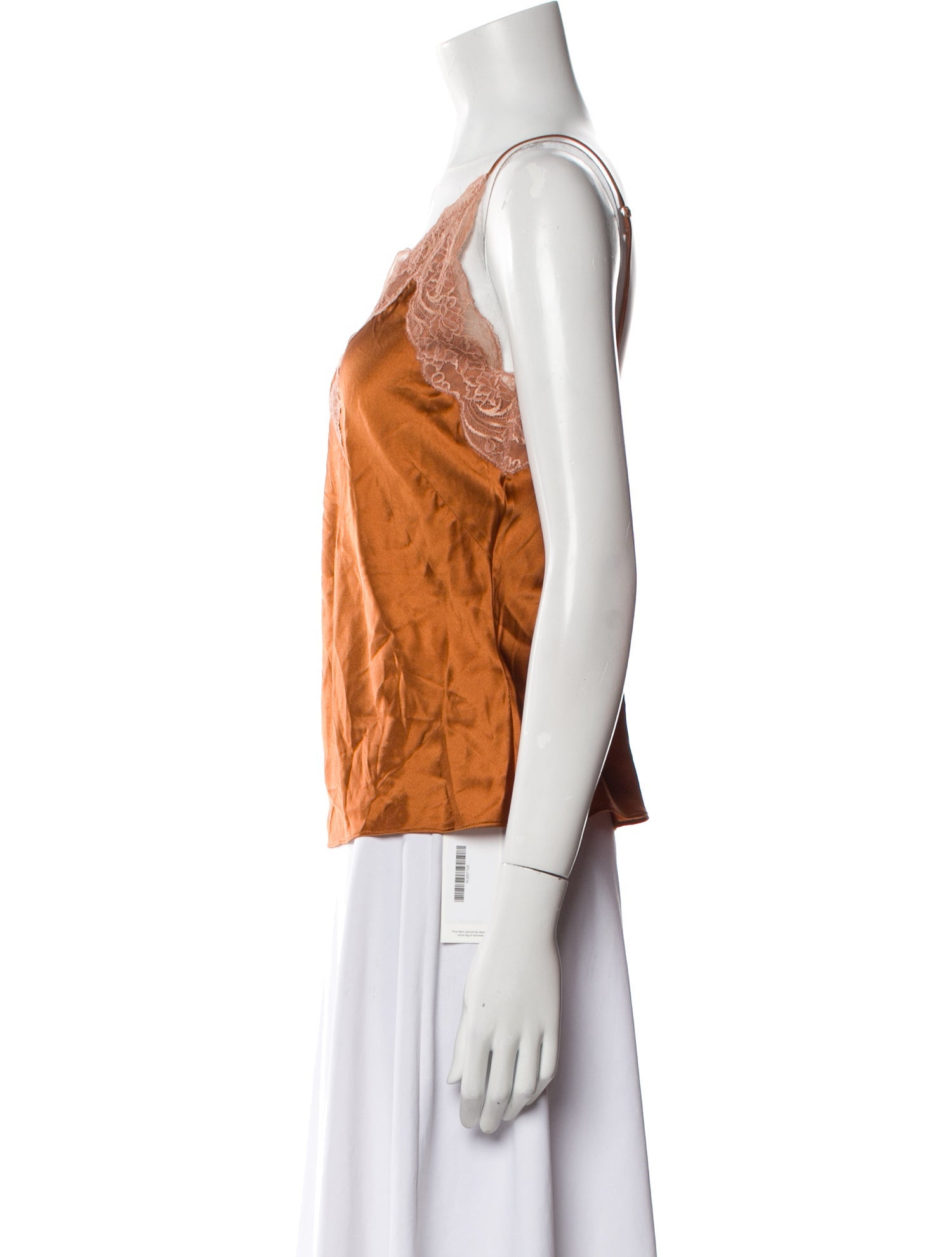 Jonathan Simkhai Silk Lace Trim Embellishment Pajamas