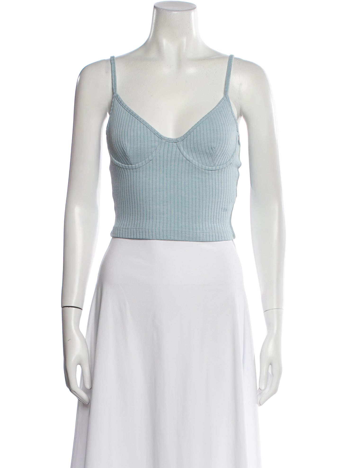 Jonathan Simkhai V-Neck Sleeveless Crop Top