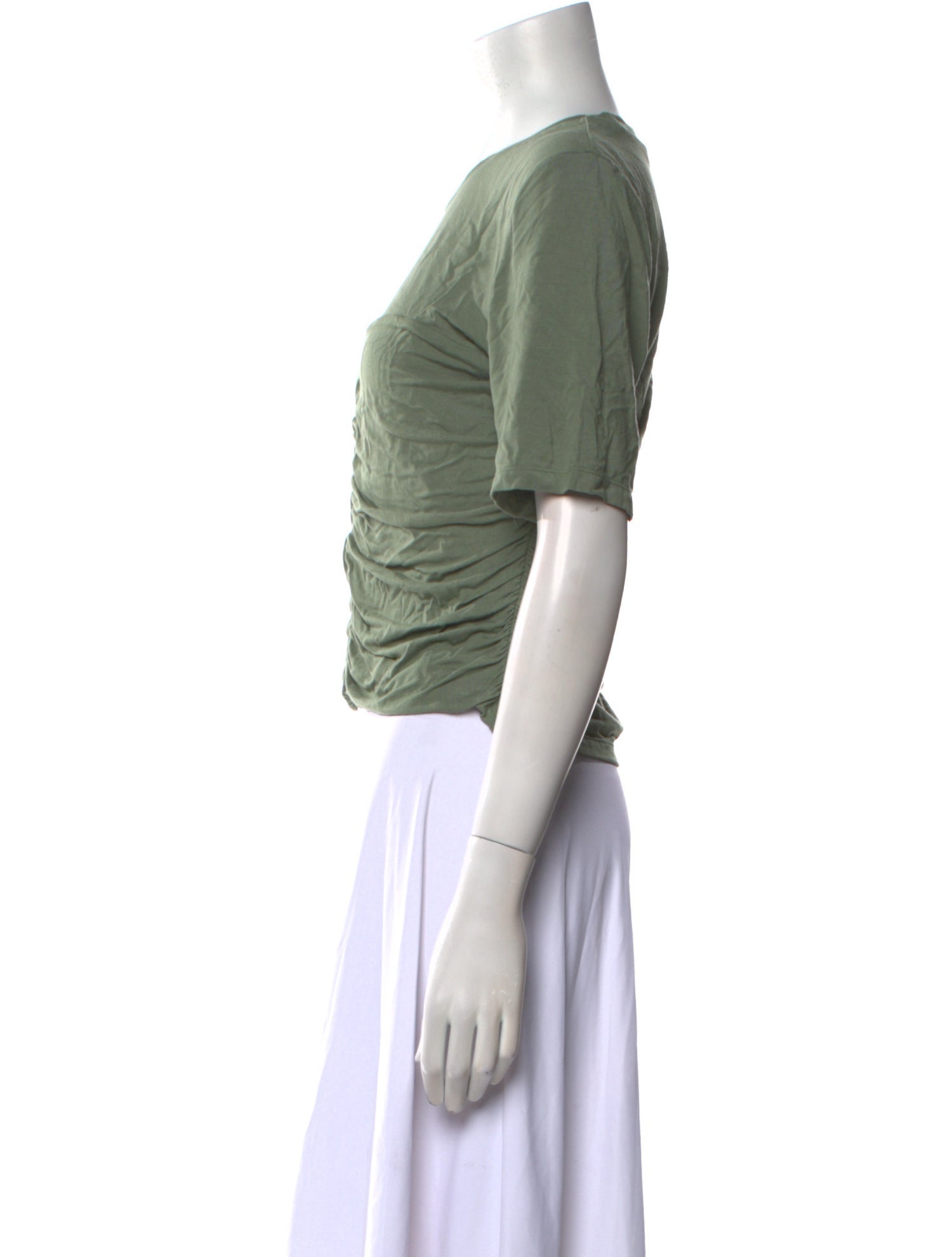 Jonathan Simkhai Crew Neck Short Sleeve Crop Top