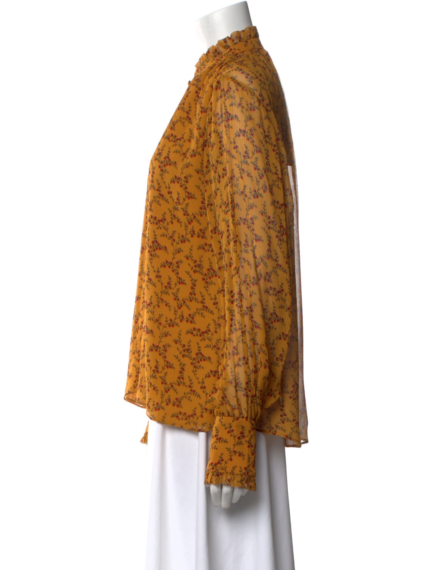 Jonathan Simkhai Silk Floral Print Blouse