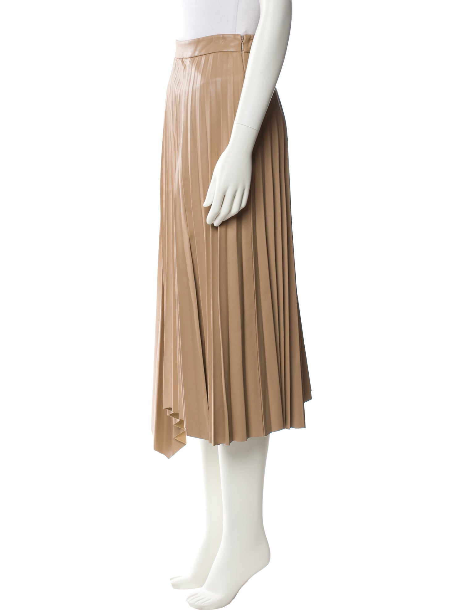 Jonathan Simkhai Pleated Accents Midi Length Skirt