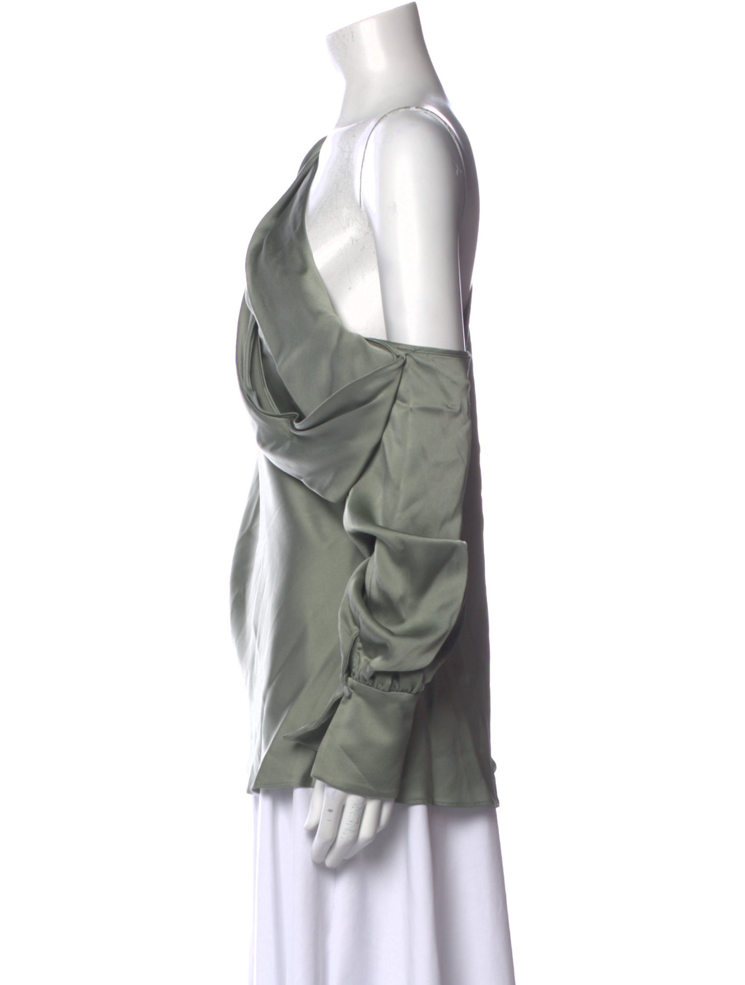 Jonathan Simkhai One-Shoulder Long Sleeve Blouse