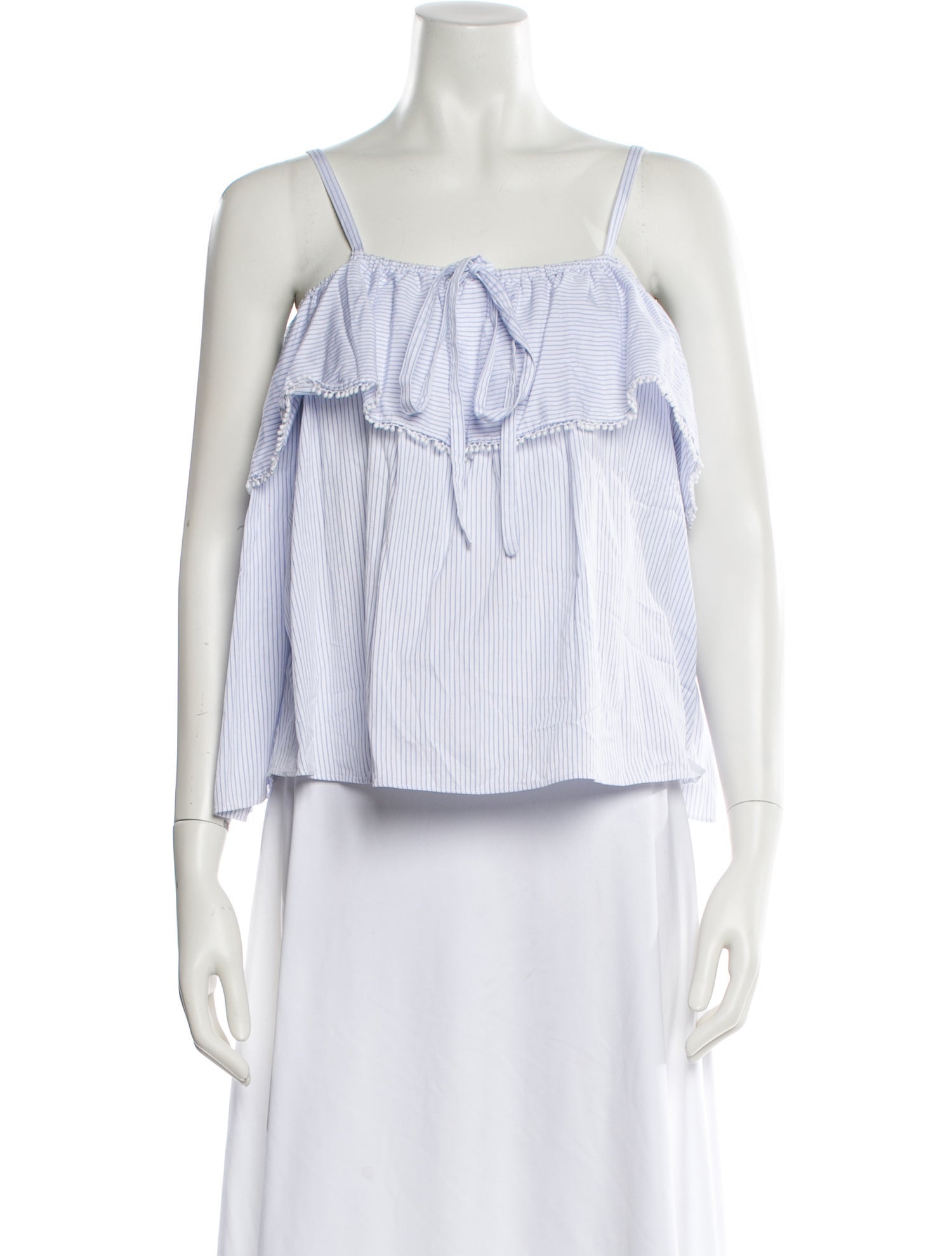 Jonathan Simkhai Striped Square Neckline Crop Top