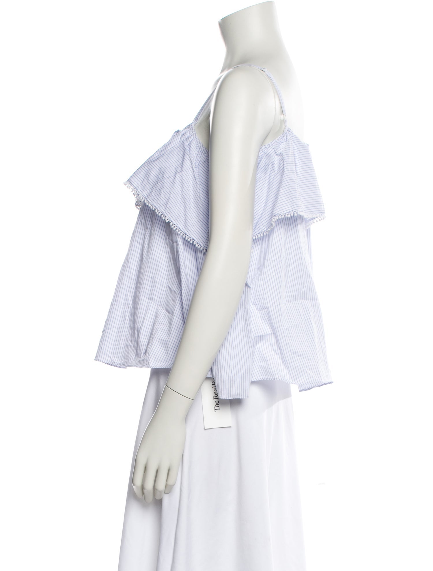 Jonathan Simkhai Striped Square Neckline Crop Top