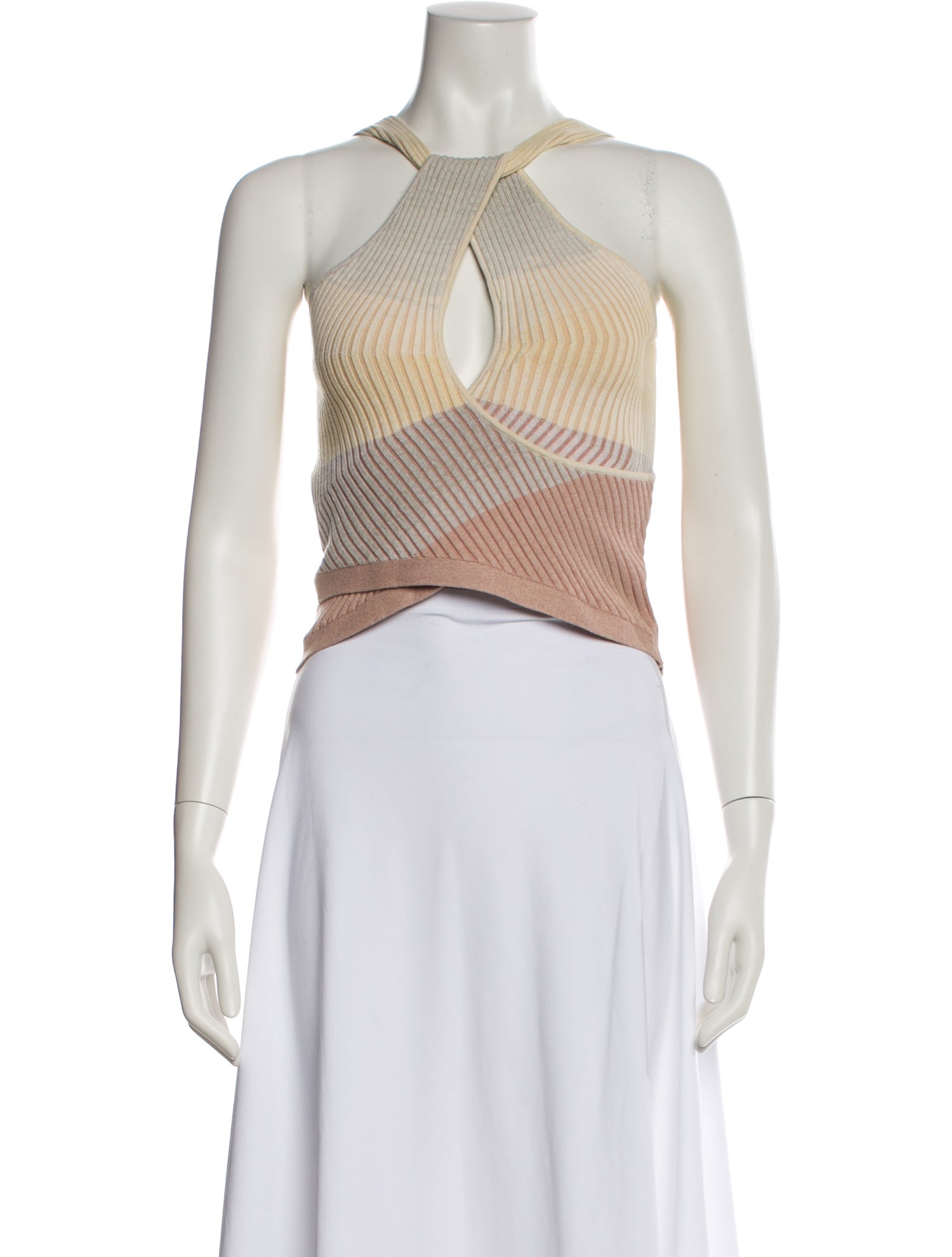 Jonathan Simkhai Halterneck Sleeveless Crop Top
