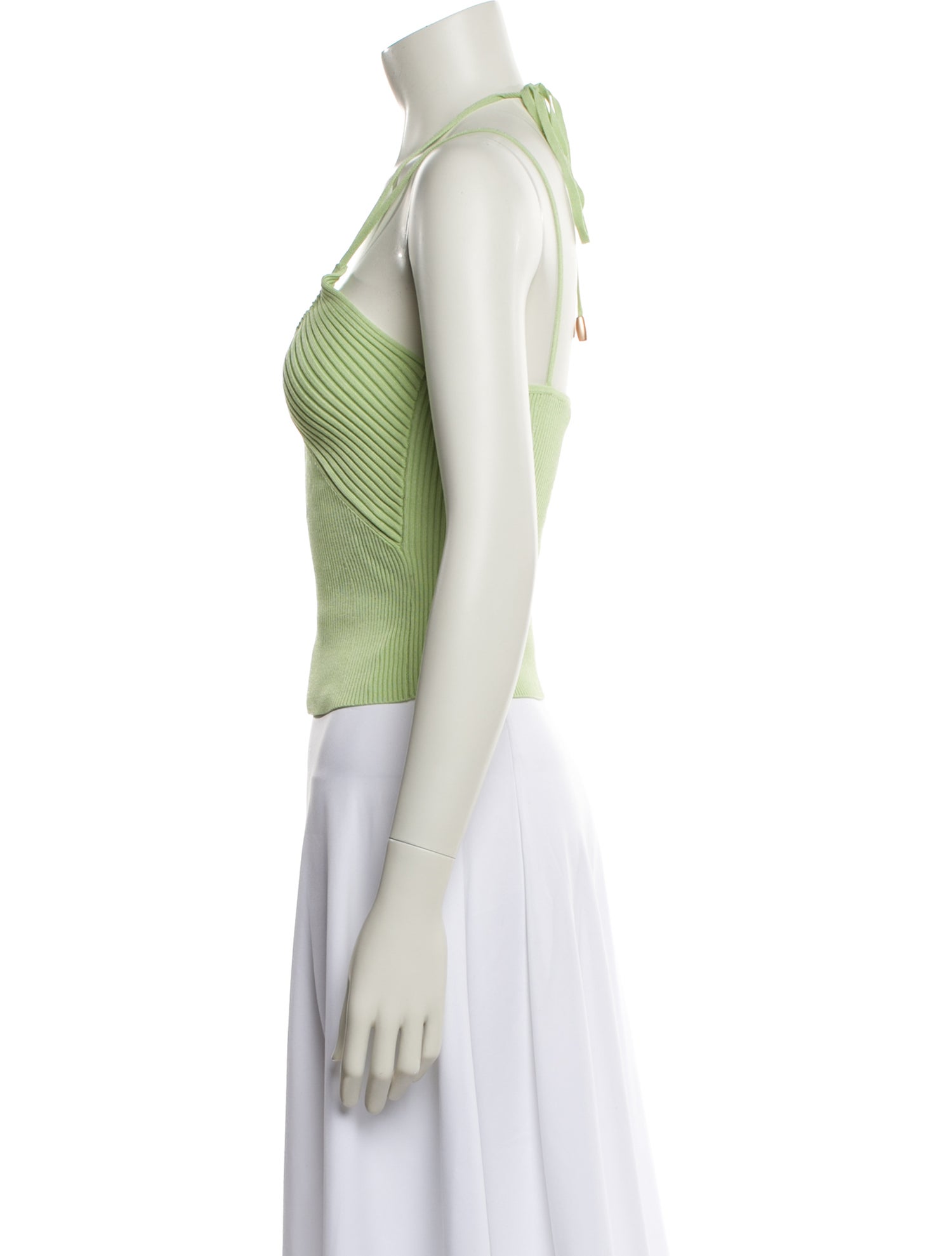 Jonathan Simkhai Scoop Neck Sleeveless Crop Top