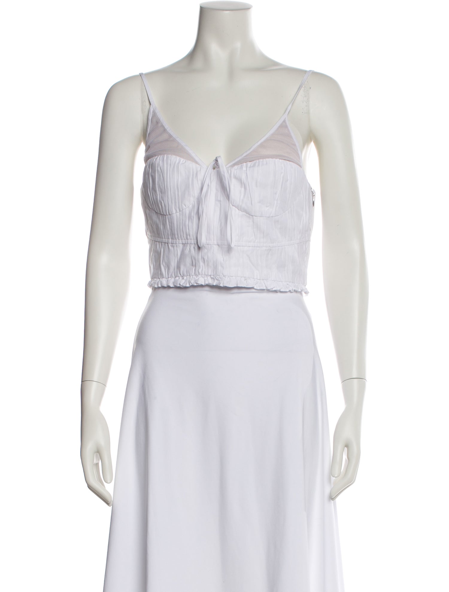 Jonathan Simkhai V-Neck Sleeveless Crop Top