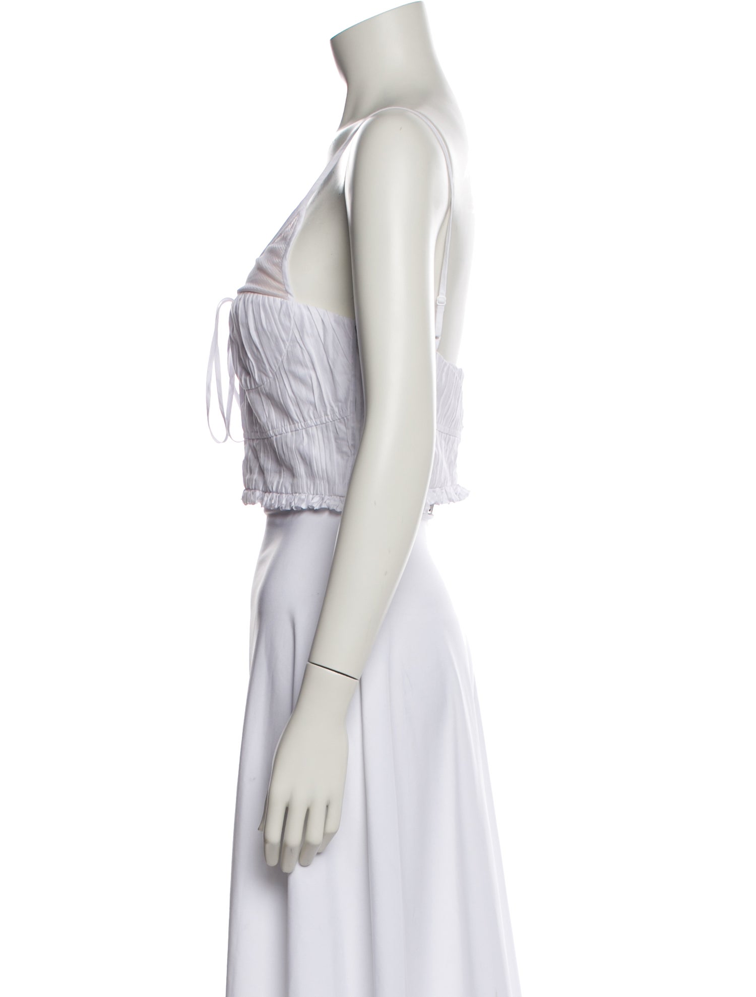 Jonathan Simkhai V-Neck Sleeveless Crop Top