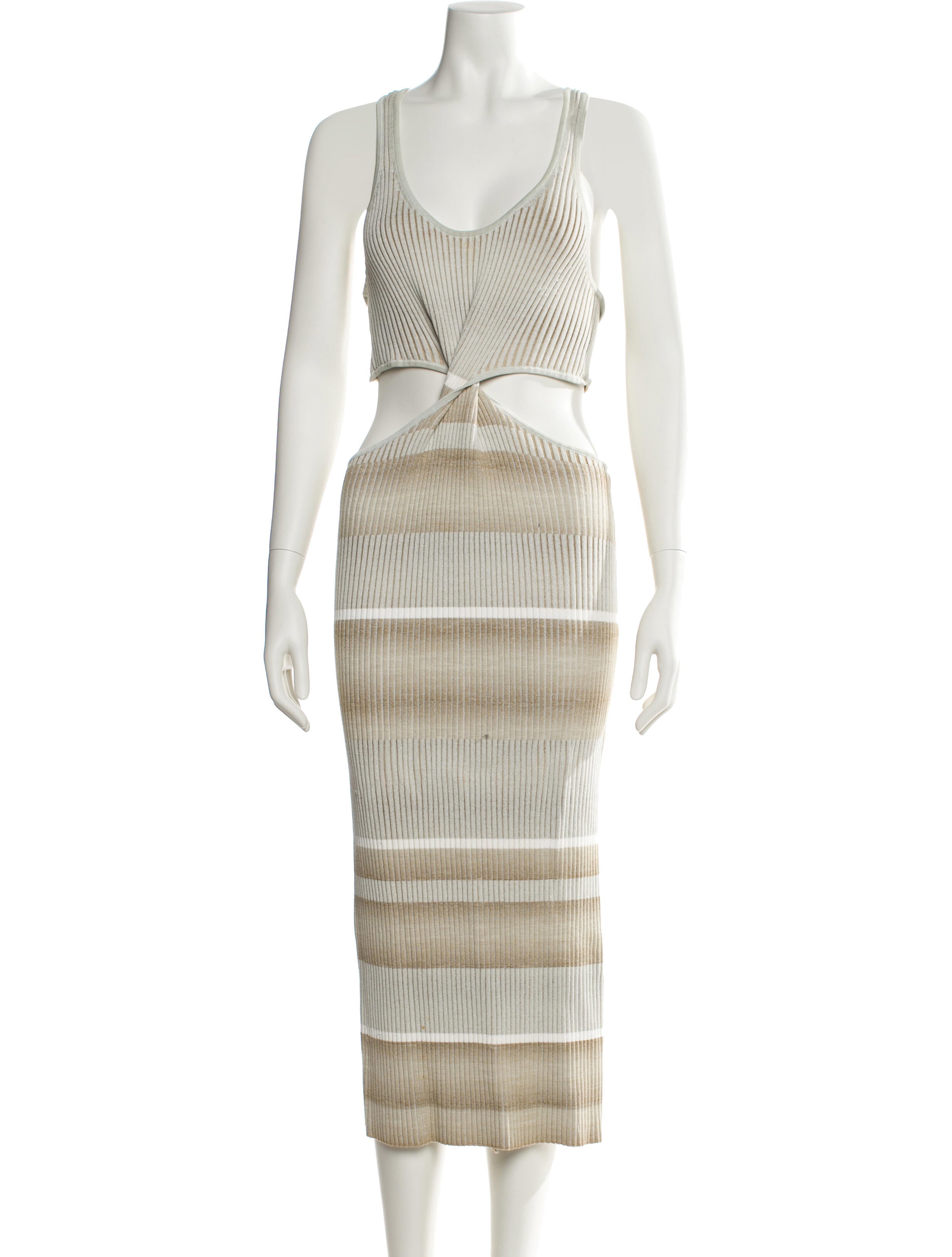 Jonathan Simkhai Striped Midi Length Dress