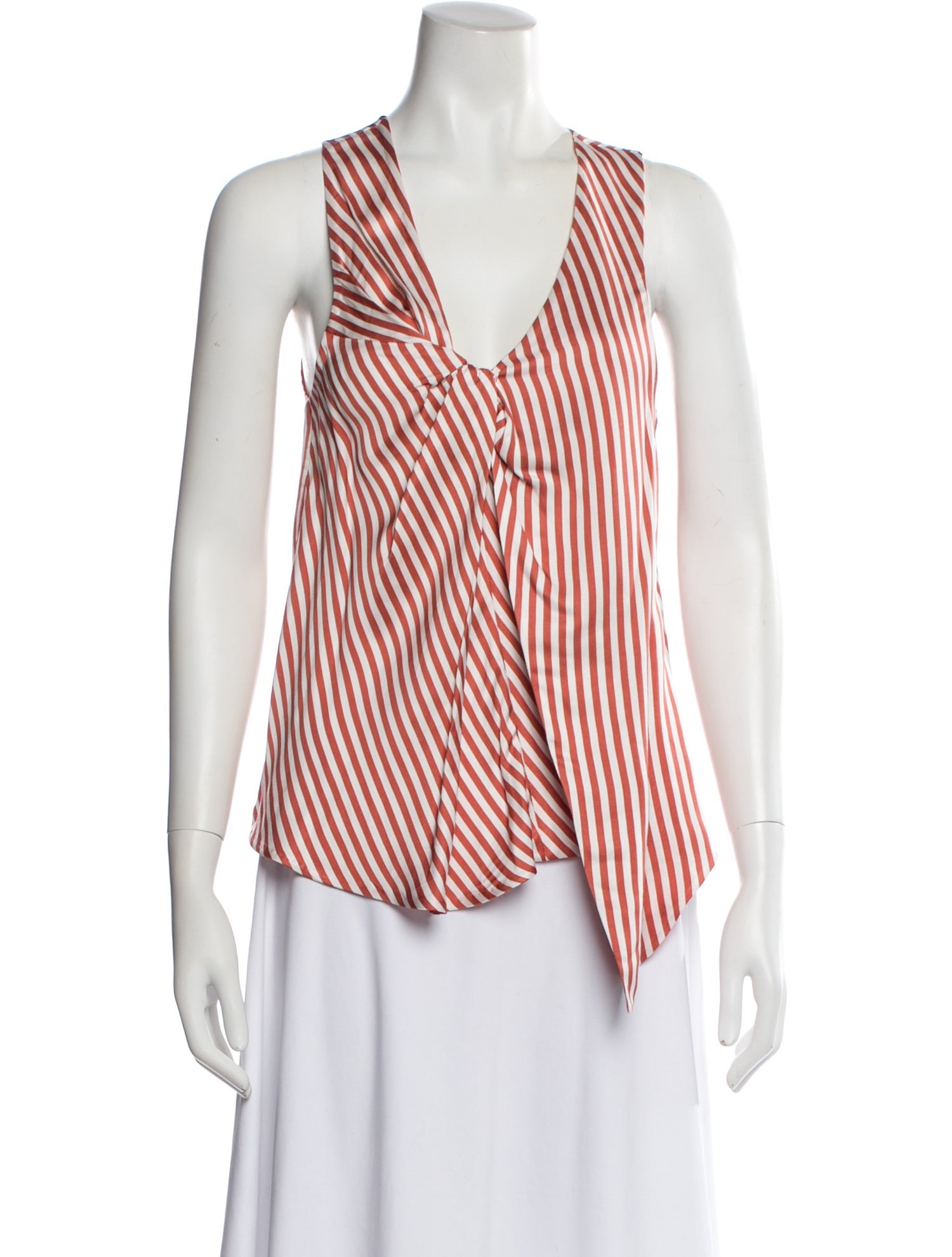 Jonathan Simkhai Striped V-Neck Top
