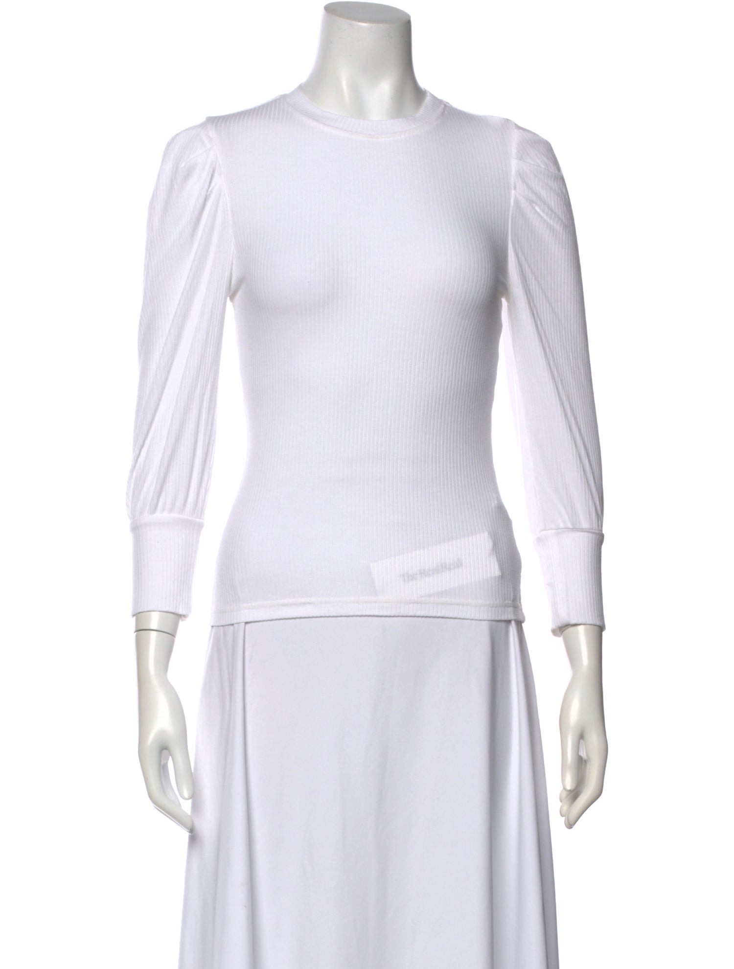 Jonathan Simkhai Crew Neck Three-Quarter Sleeve Top