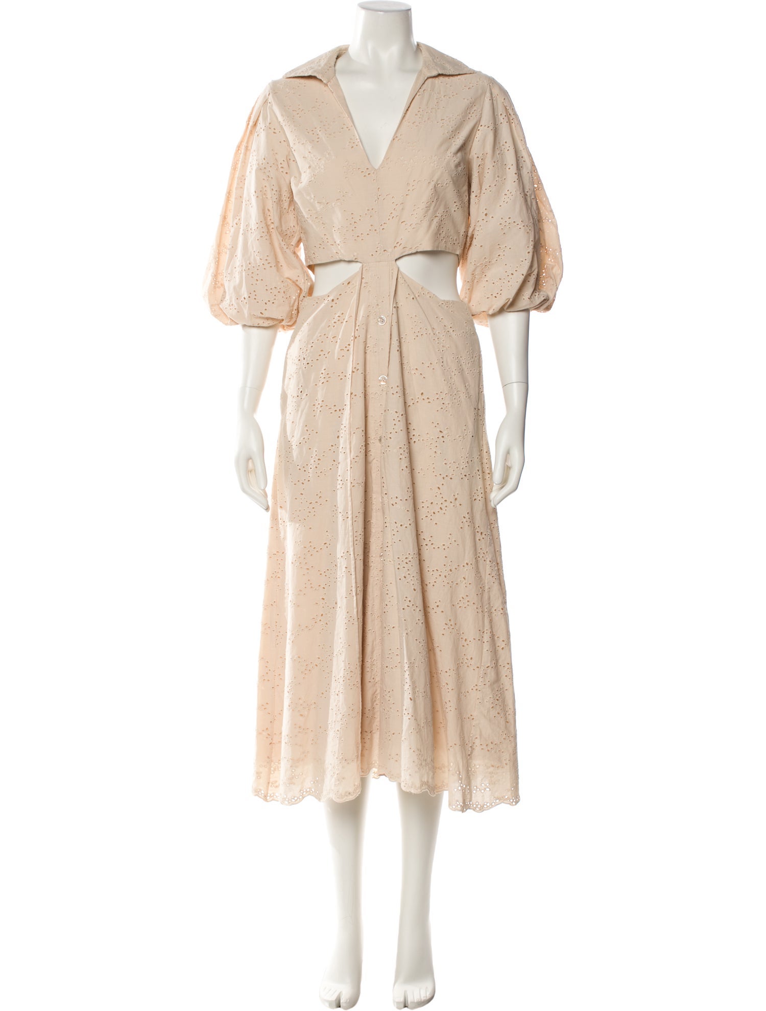 Jonathan Simkhai V-Neck Midi Length Dress