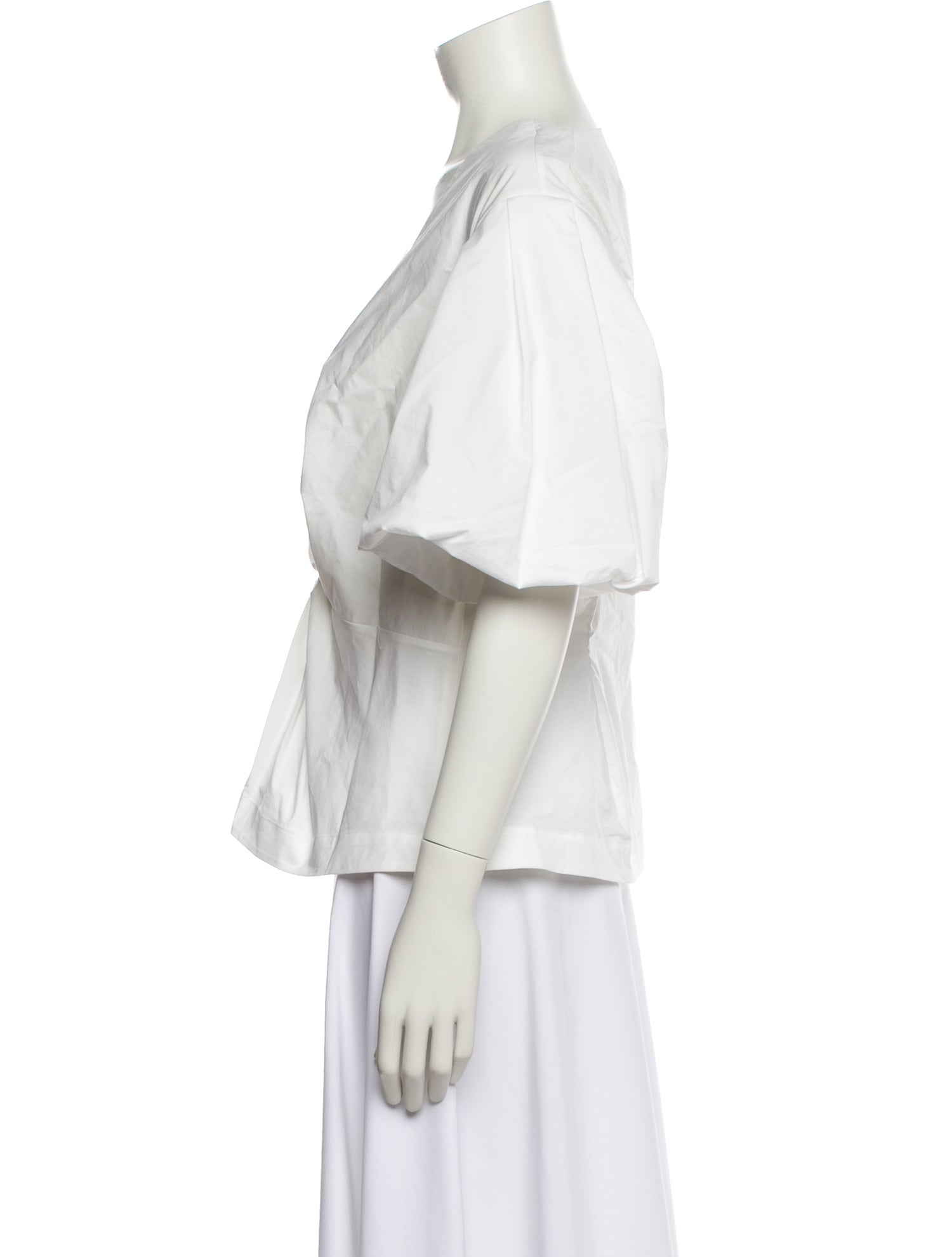 Jonathan Simkhai V-Neck Short Sleeve Blouse