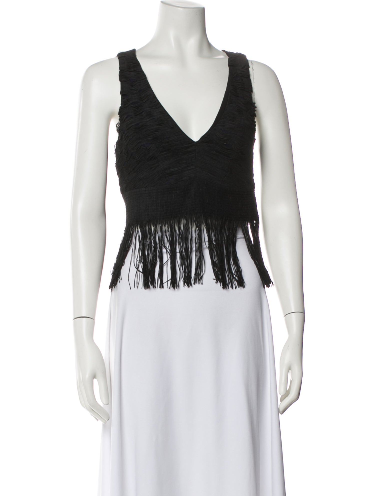 Jonathan Simkhai V-Neck Sleeveless Crop Top