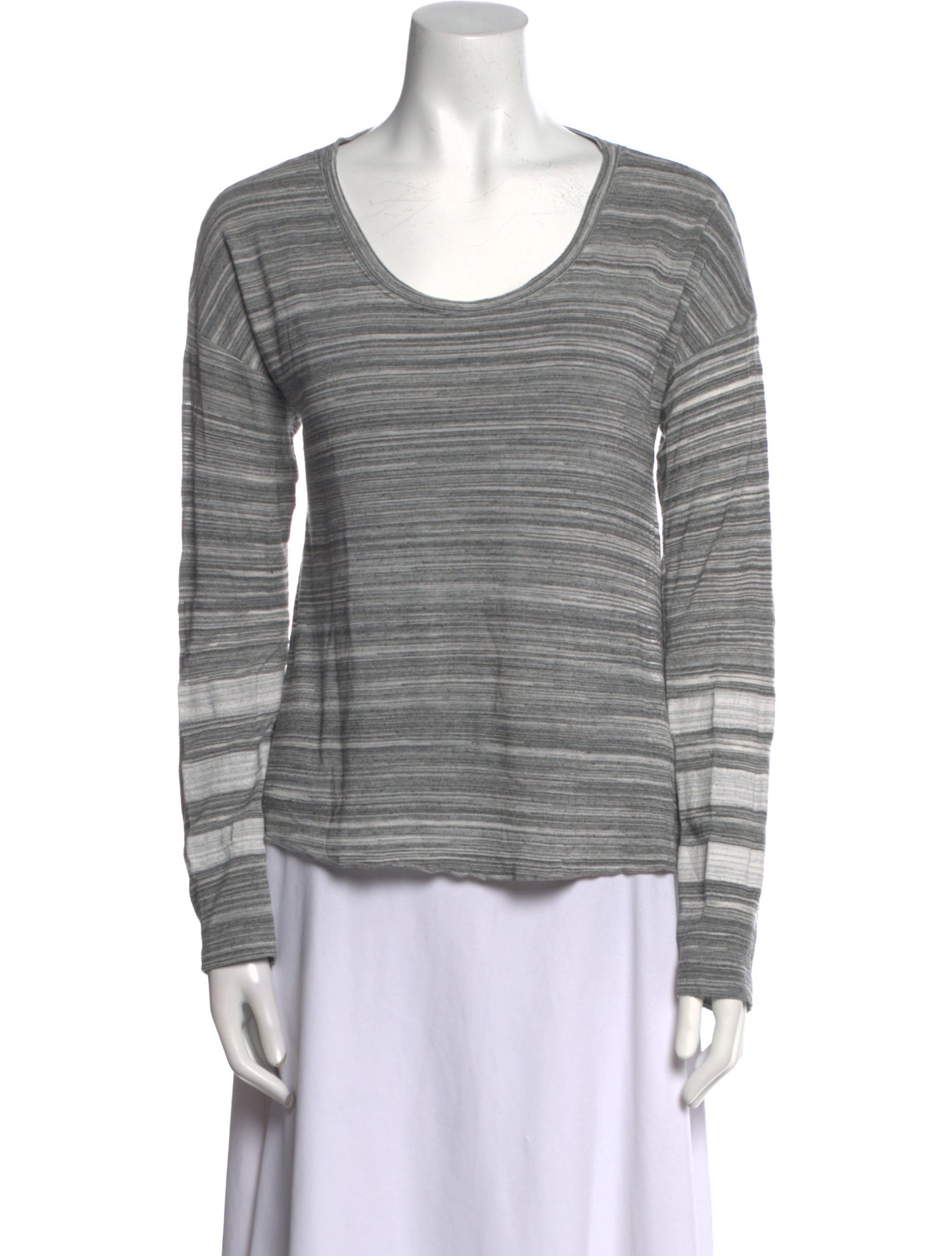 Jonathan Simkhai Striped Scoop Neck T-Shirt