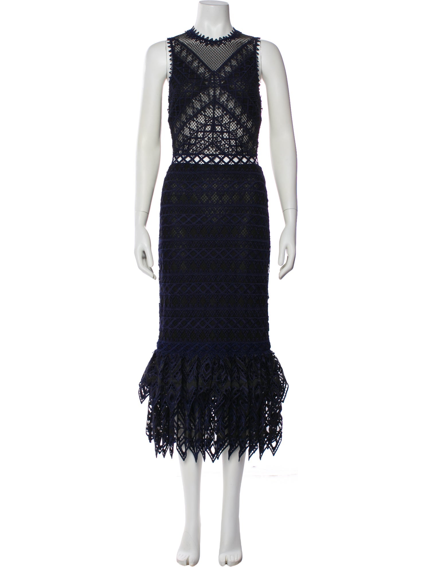 Jonathan Simkhai Lace Pattern Long Dress