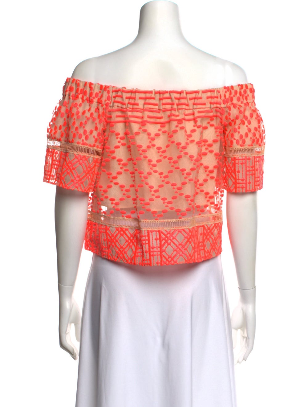 Jonathan Simkhai Patterned Off-The-Shoulder Blouse - image 3