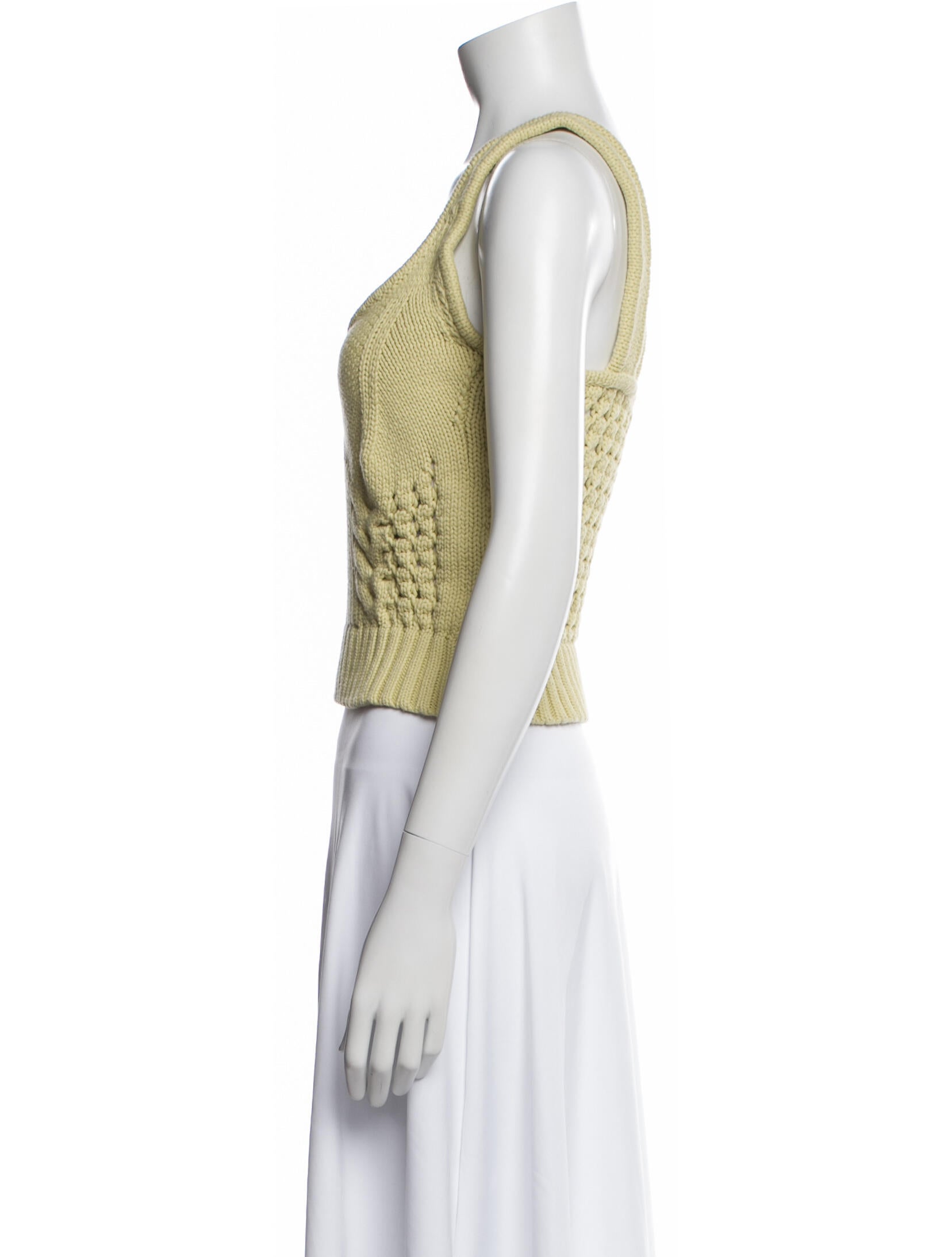 Jonathan Simkhai Square Neckline Sleeveless Crop Top