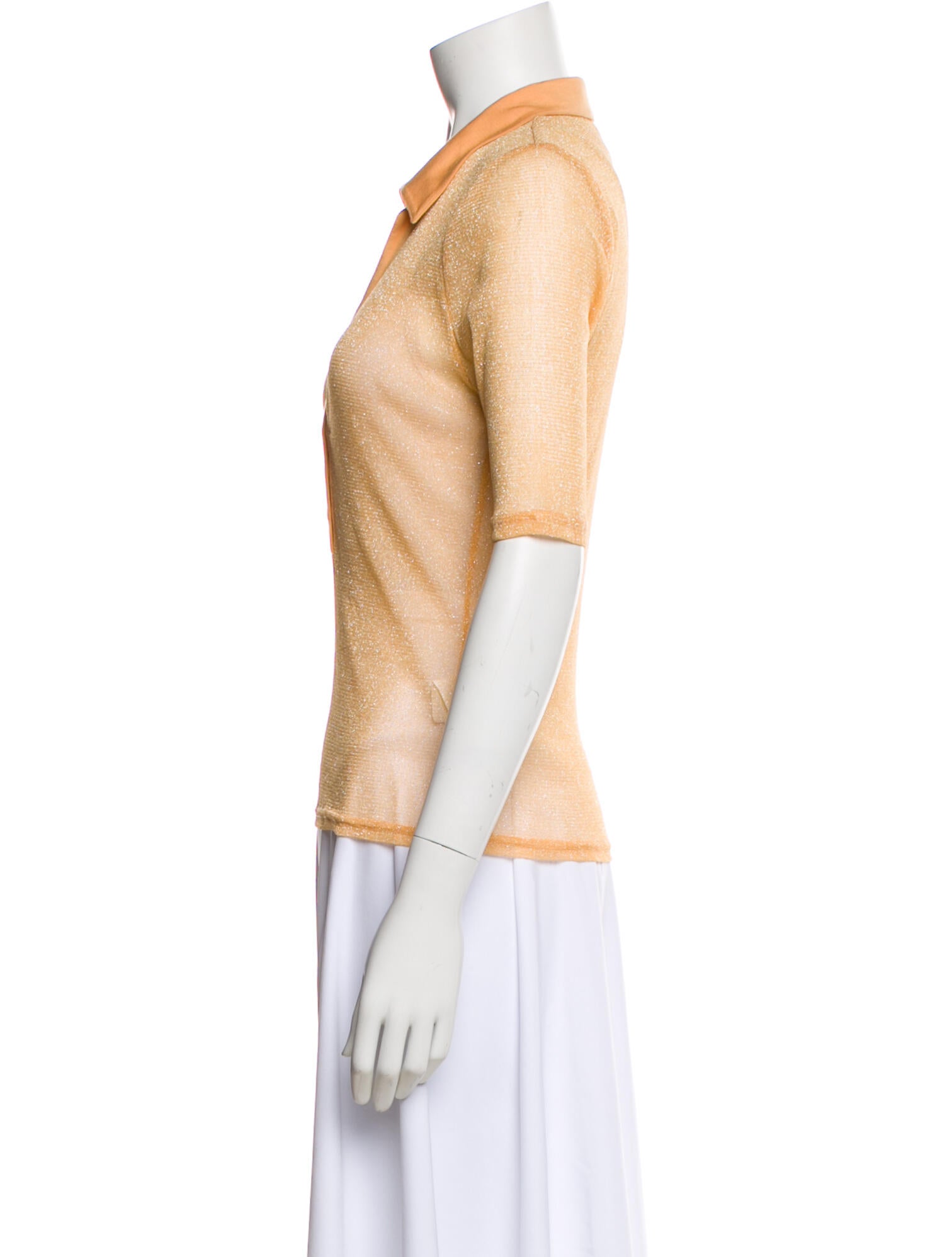 Jonathan Simkhai Nylon Three-Quarter Sleeve Top