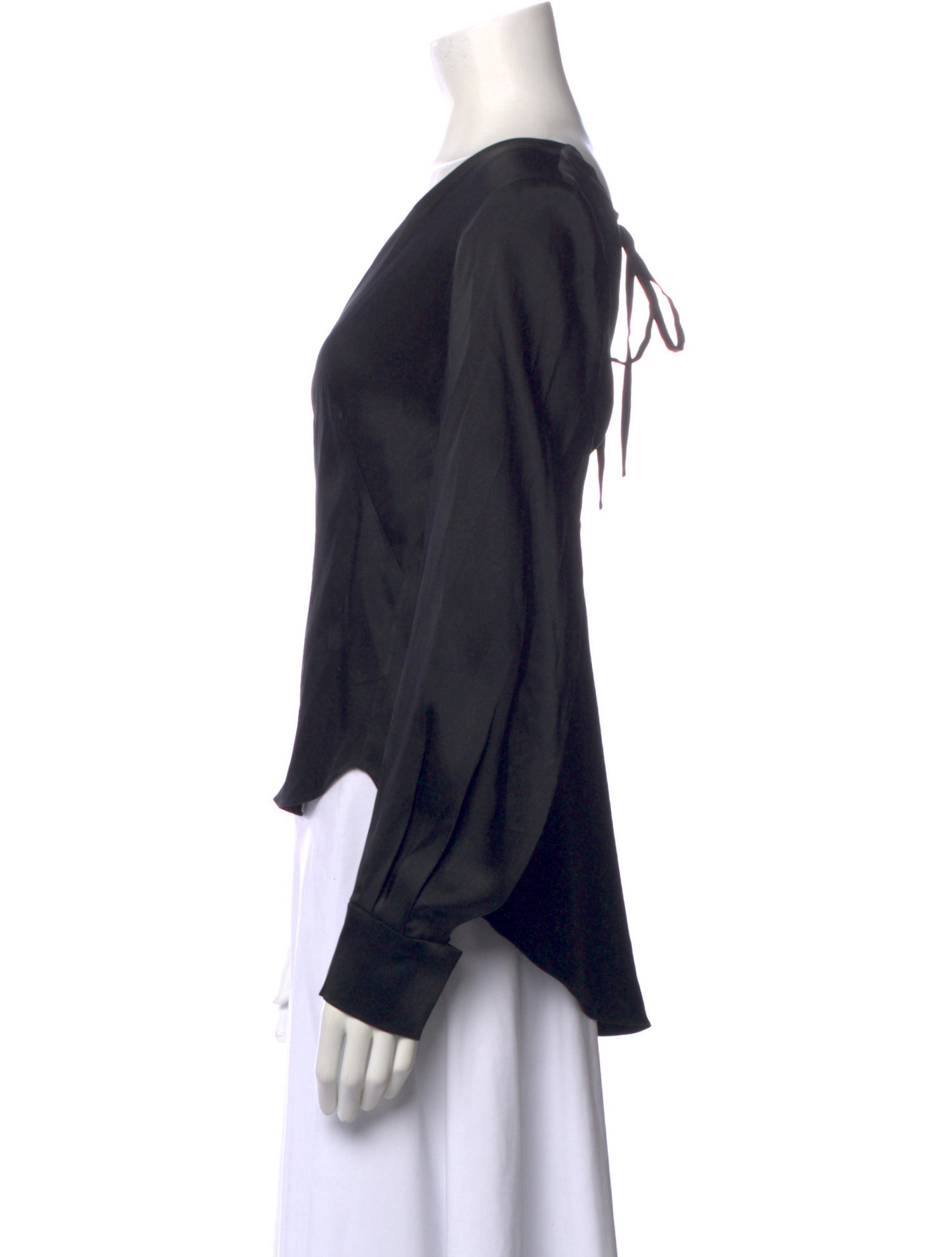 Jonathan Simkhai V-Neck Long Sleeve Blouse