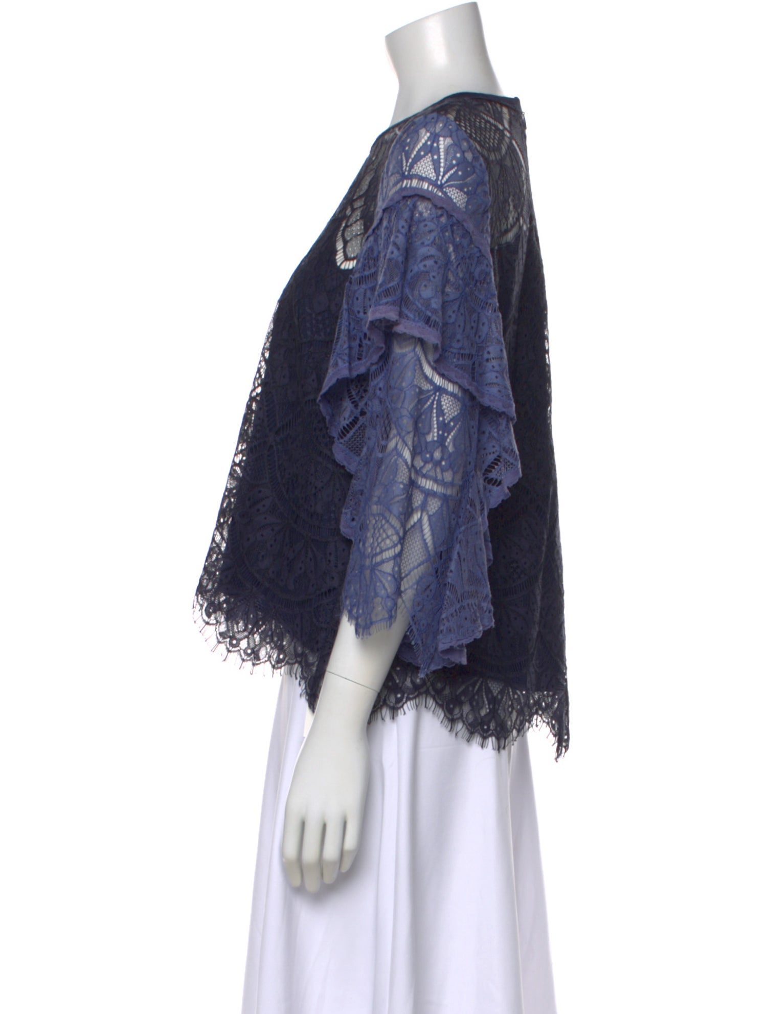 Jonathan Simkhai Lace Pattern Crew Neck Top