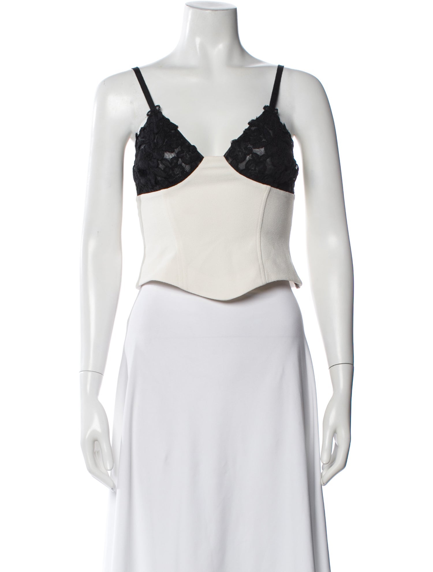 Jonathan Simkhai Lace Pattern V-Neck Top