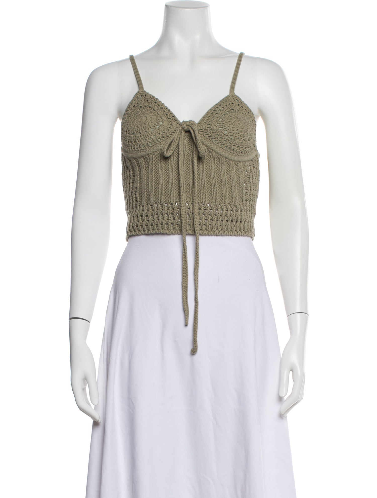 Jonathan Simkhai V-Neck Sleeveless Crop Top