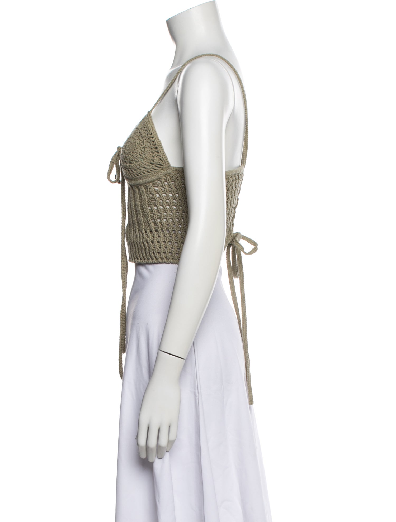 Jonathan Simkhai V-Neck Sleeveless Crop Top