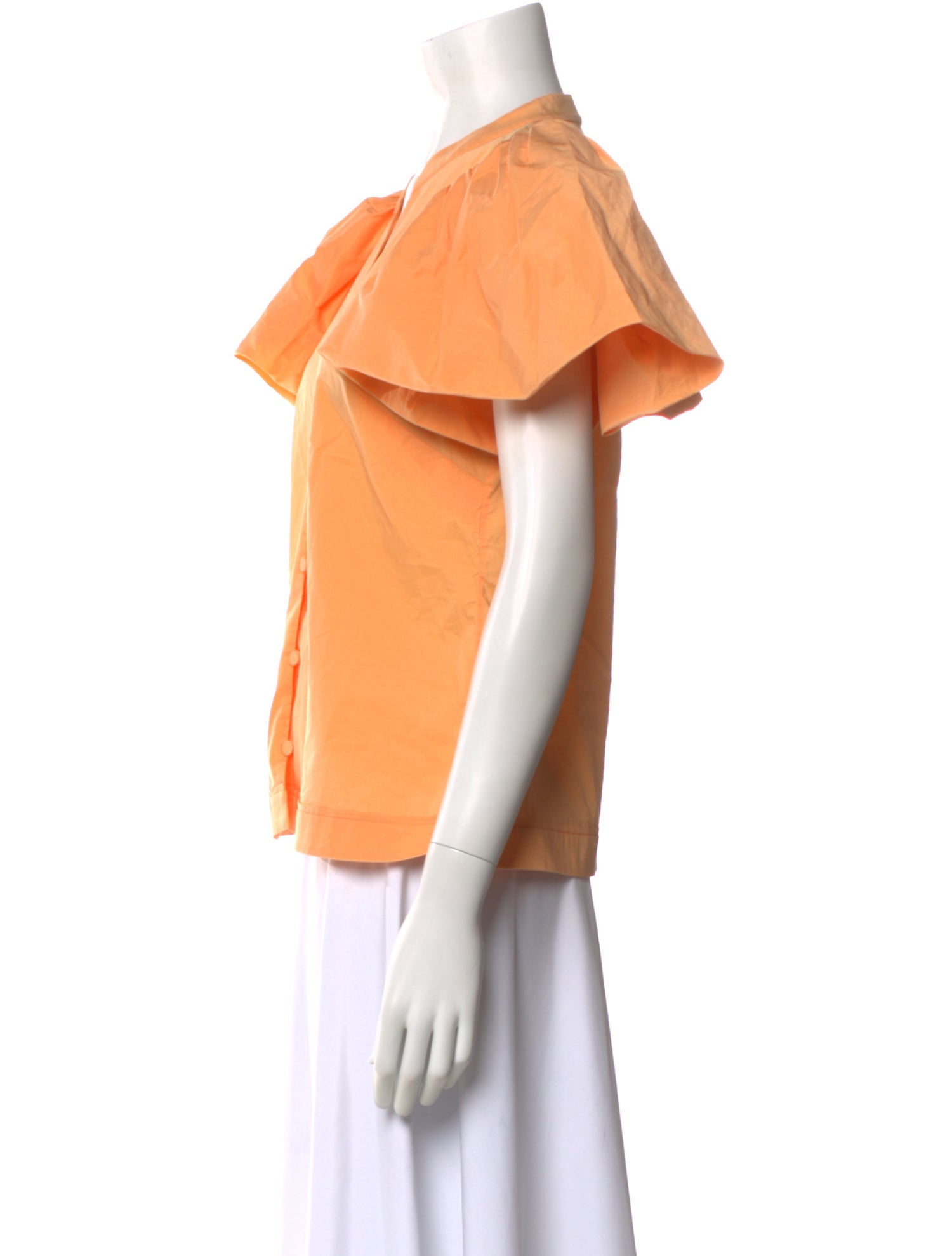 Jonathan Simkhai V-Neck Short Sleeve Blouse