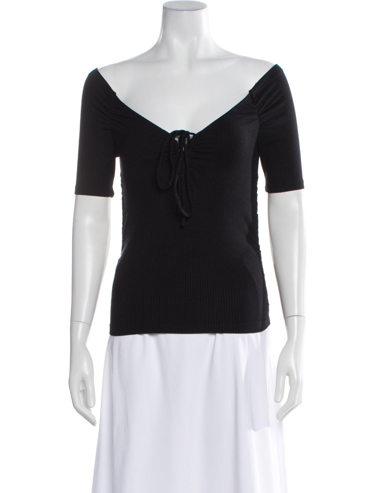 Jonathan Simkhai V-Neck Short Sleeve Top