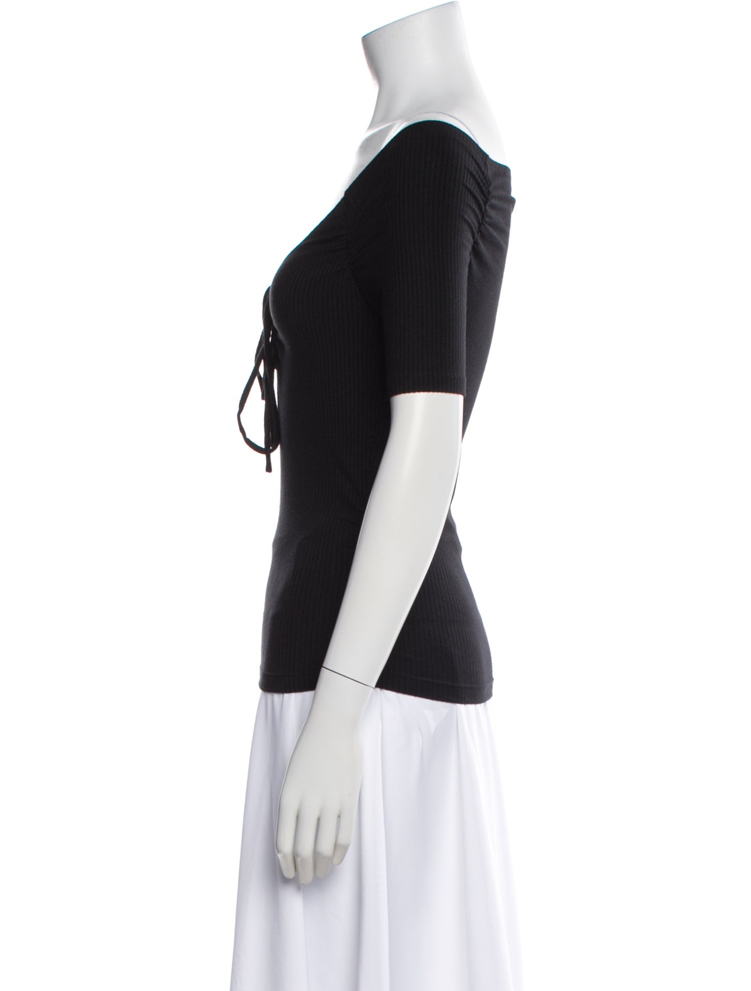 Jonathan Simkhai V-Neck Short Sleeve Top