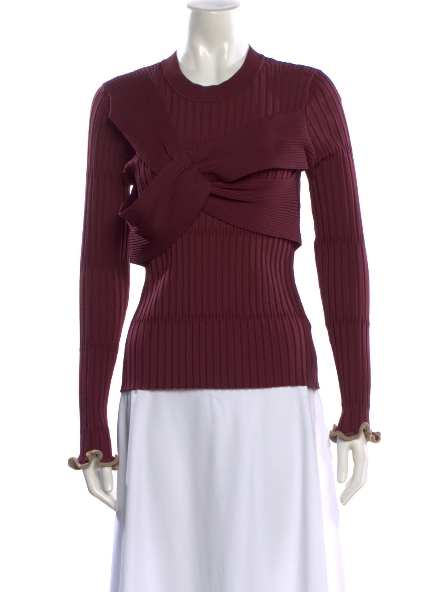 Jonathan Simkhai Crew Neck Long Sleeve Top