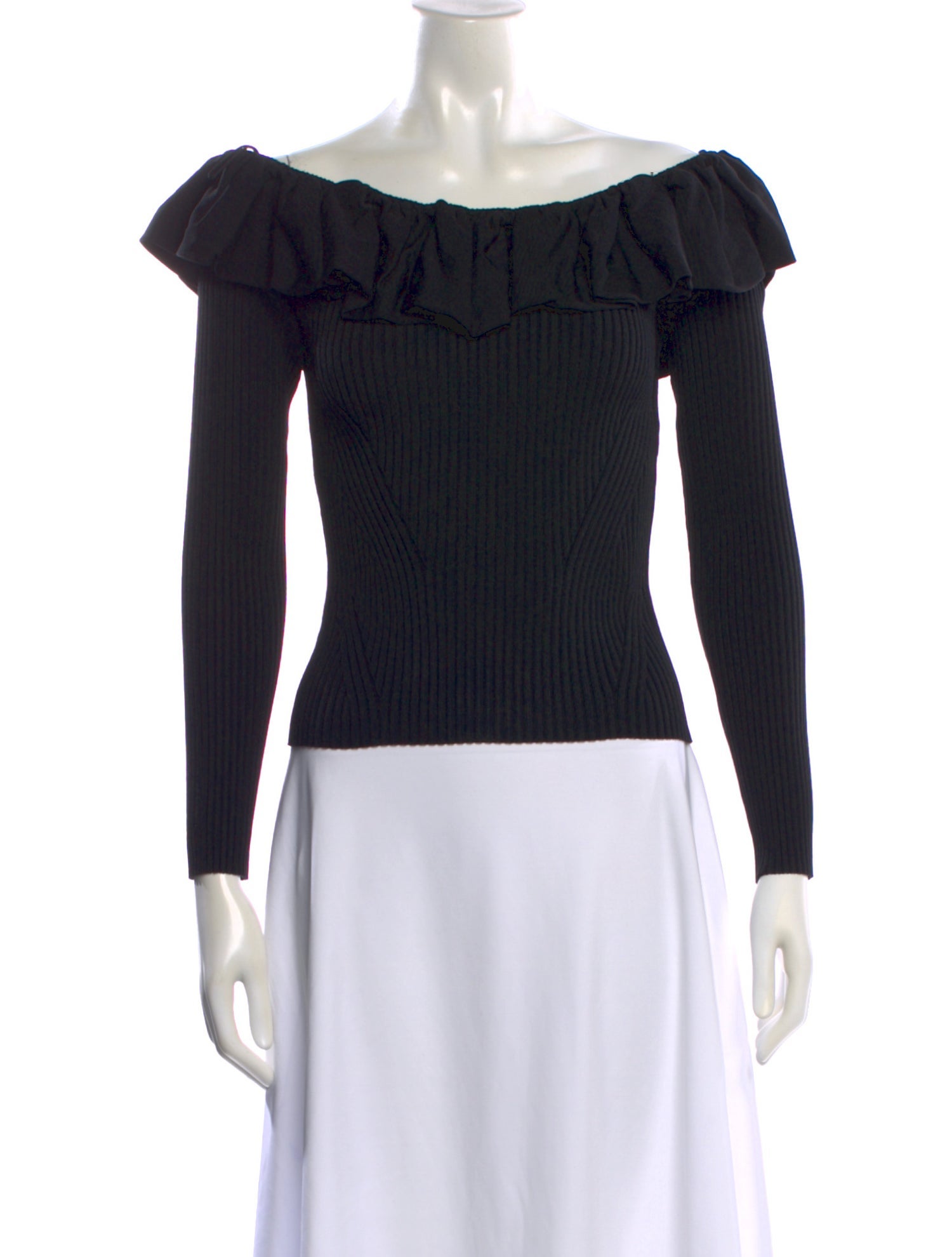 Jonathan Simkhai Off-The-Shoulder Long Sleeve Top w/ Tags