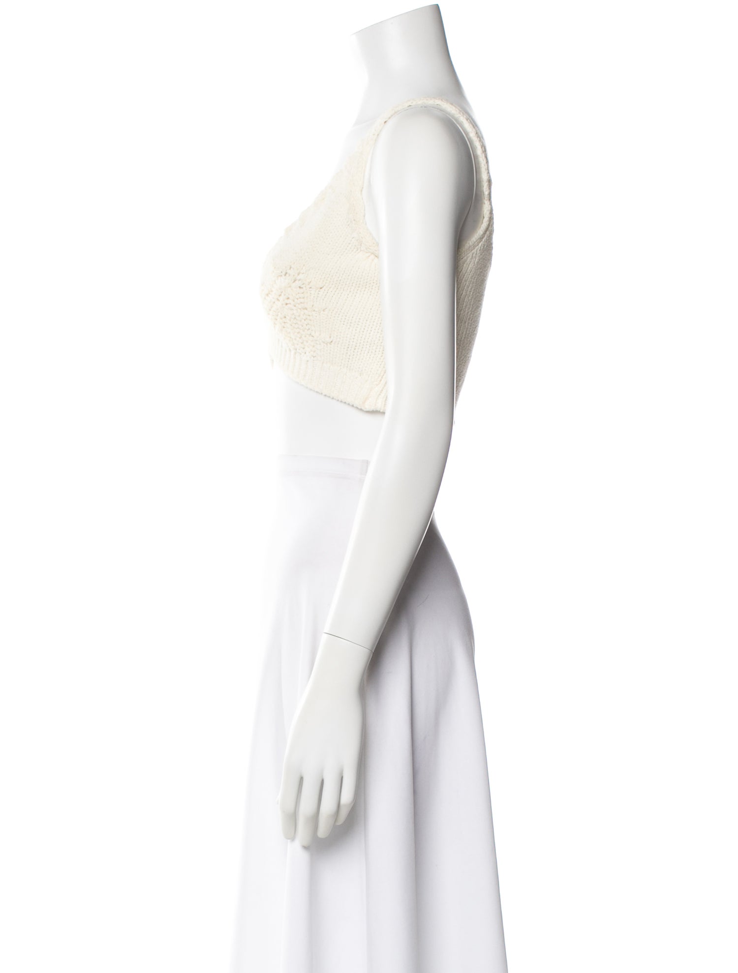 Jonathan Simkhai V-Neck Sleeveless Crop Top