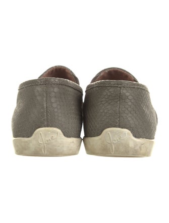 Joie Embossed Leather Sneakers