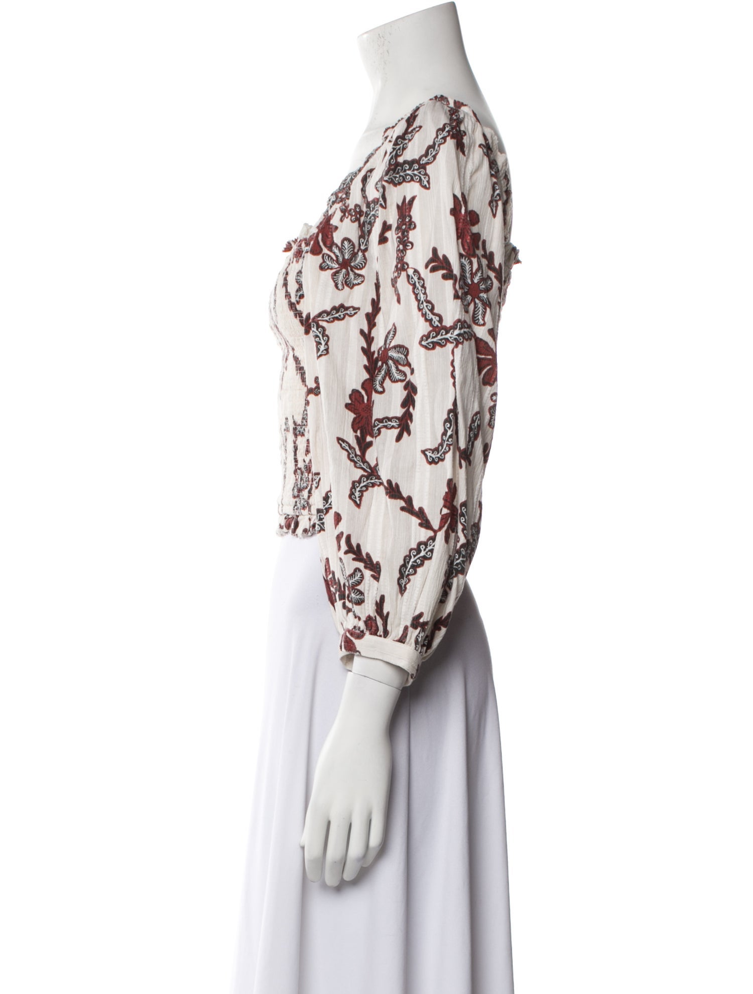 Joie Floral Print Square Neckline Crop Top w/ Tags