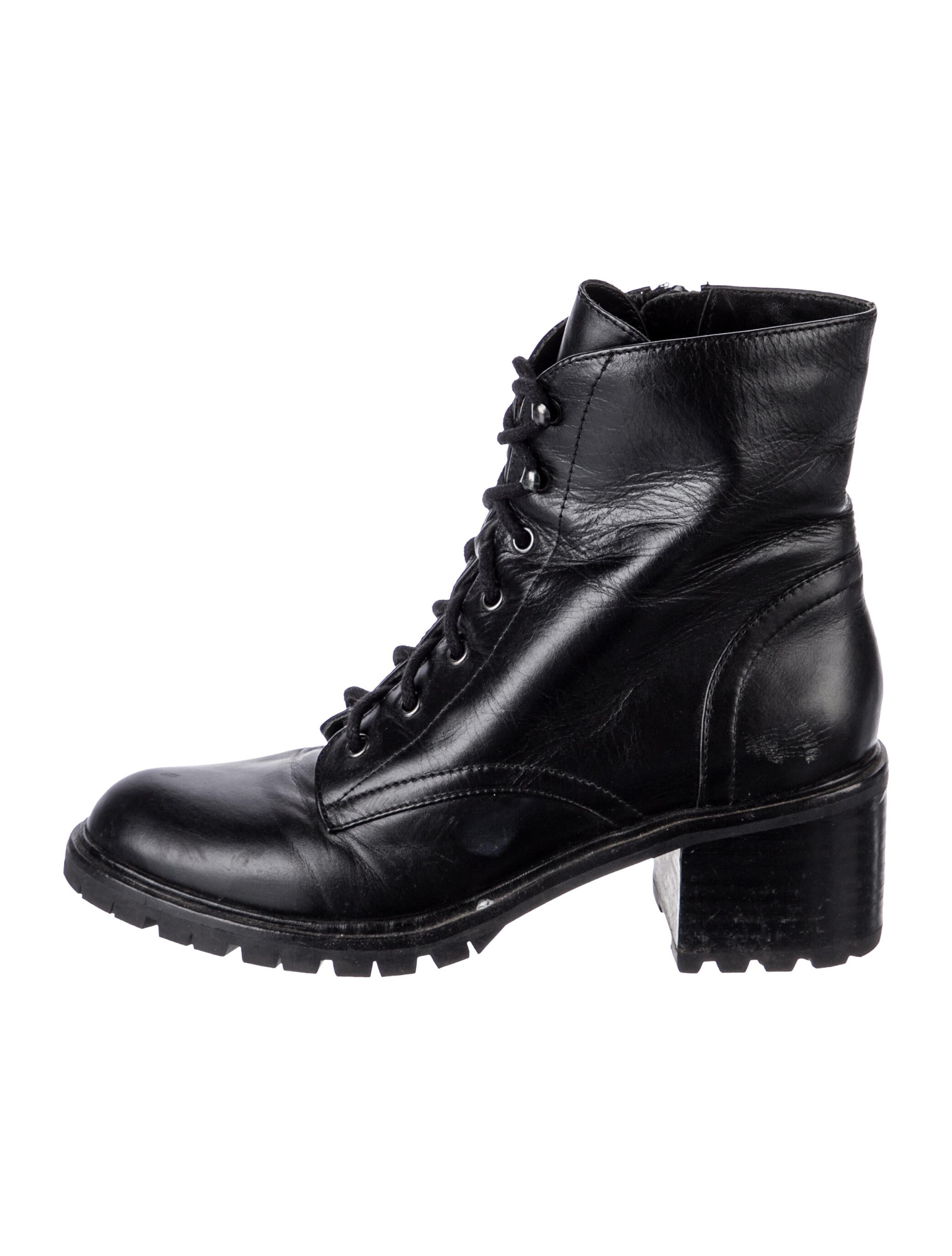 Joie Leather Combat Boots