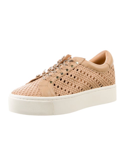 Joie Leather Studded Accents Sneakers