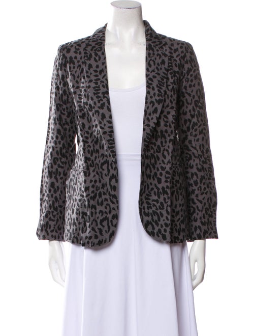 Joie Linen Animal Print Blazer