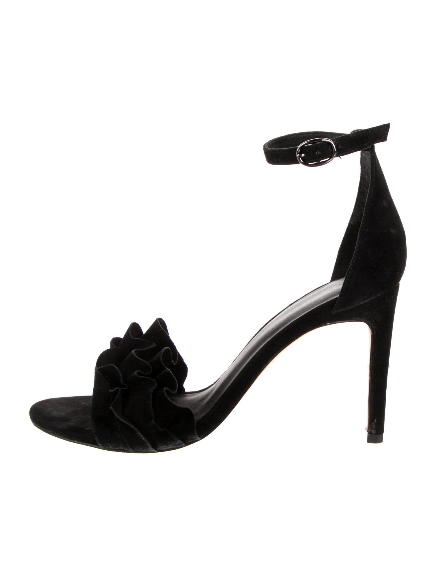 Joie Suede Fringe Trim Accent Sandals