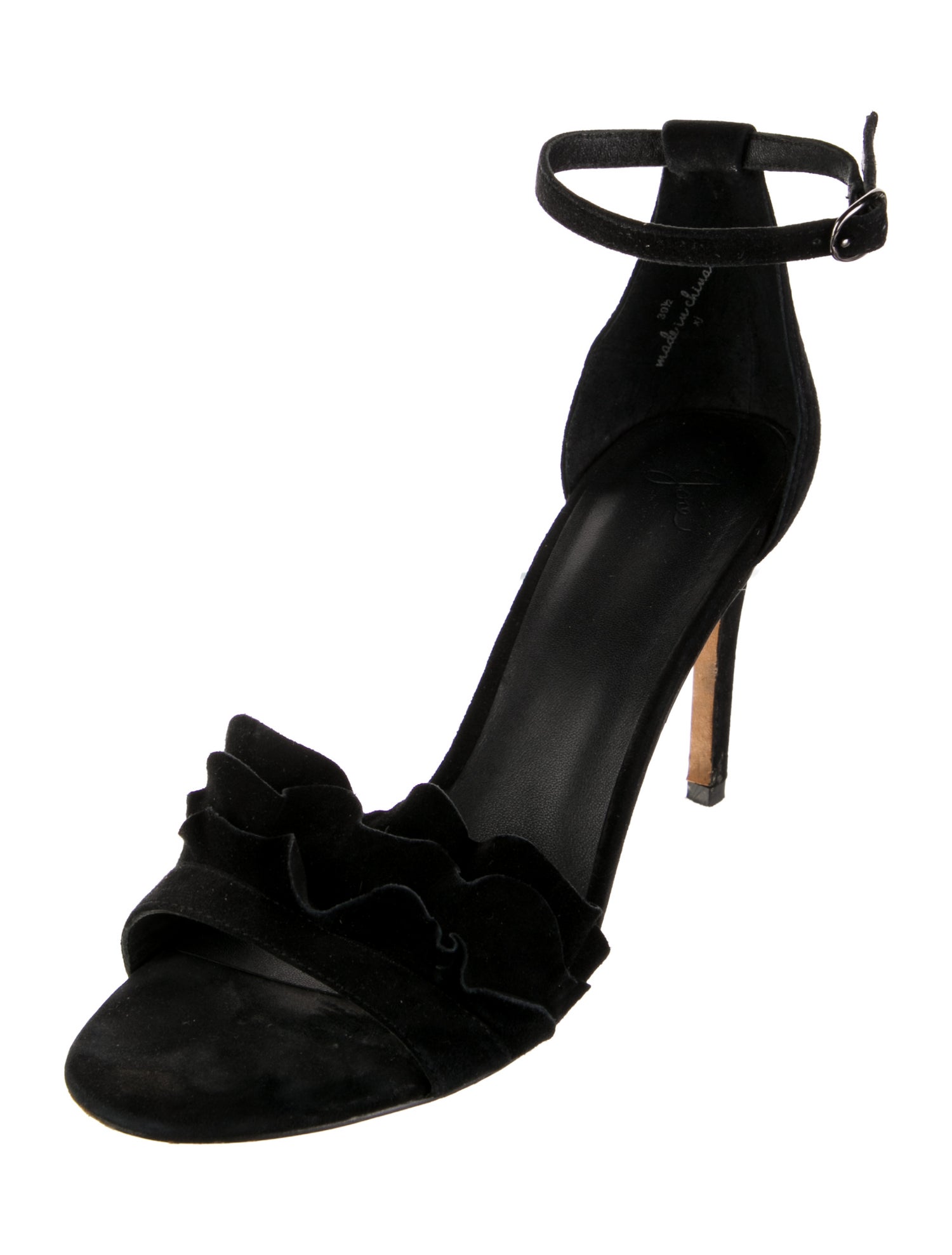 Joie Suede Fringe Trim Accent Sandals