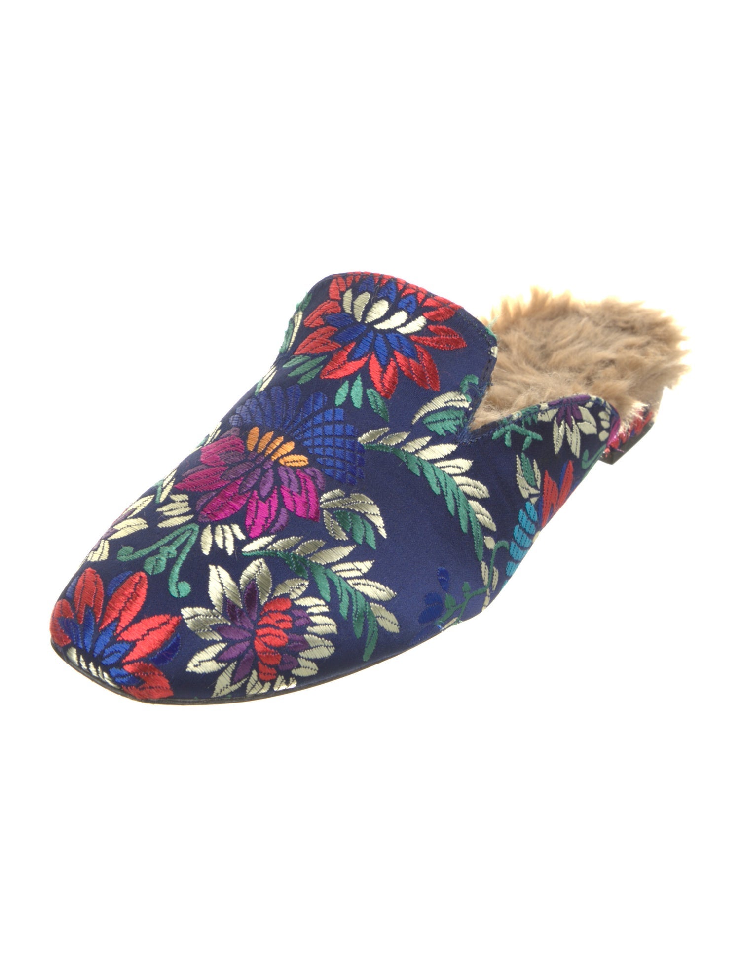 Joie Satin Printed Mules