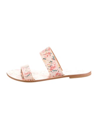 Joie A La Plage Canvas Floral Print Slides