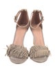 Joie Suede Fringe Trim Accent Sandals