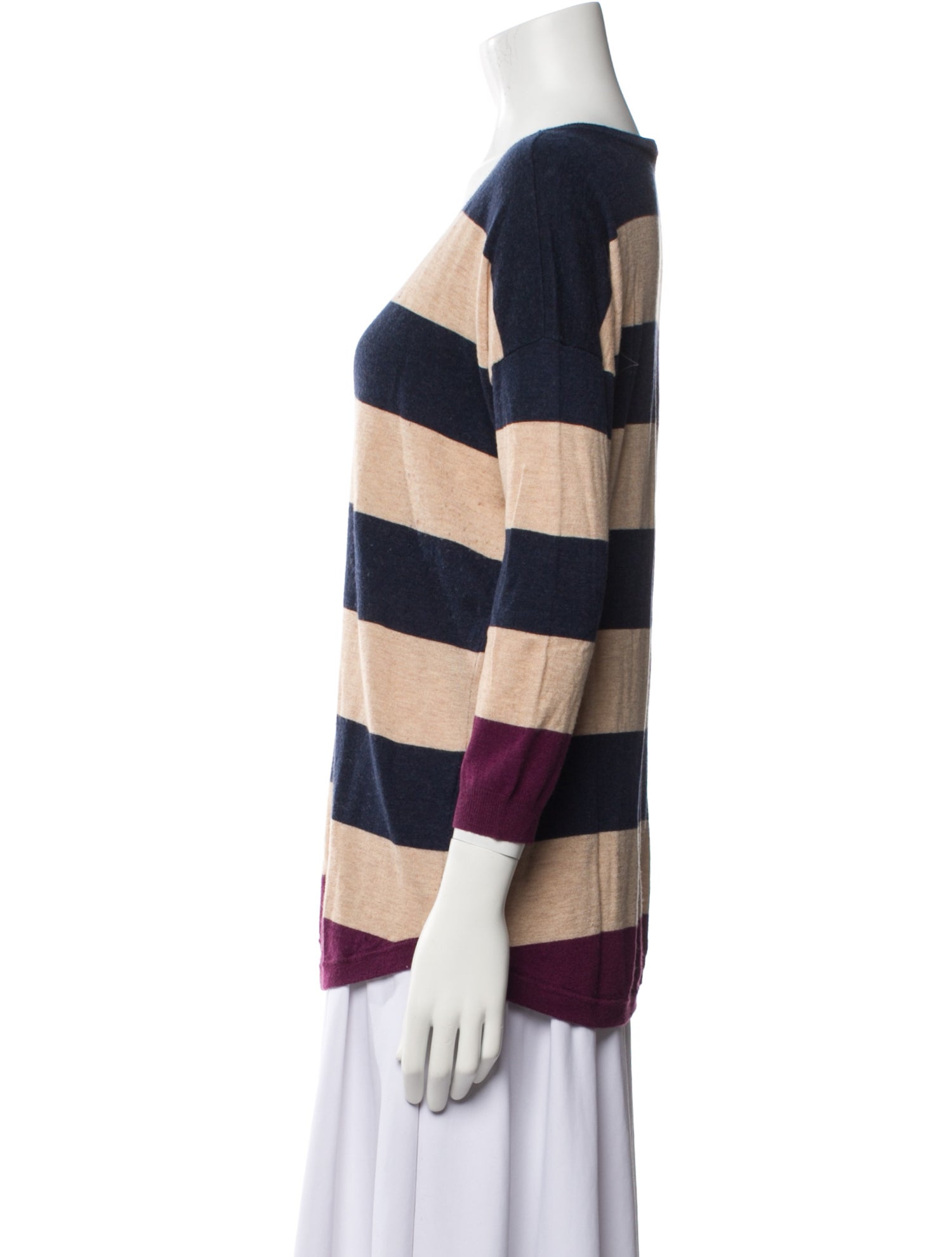 Joie Striped V-Neck Sweater