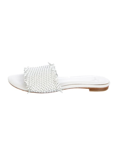 Joie Leather Fringe Trim Accent Slides